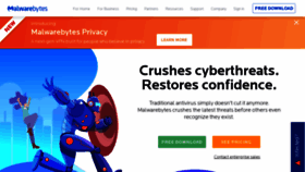What Malwarebytes.com website looked like in 2020 (3 years ago)