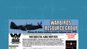 What Museums.warbirdsresourcegroup.org website looked like in 2020 (3 years ago)