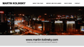 What Martin-kolinsky.com website looked like in 2020 (3 years ago)