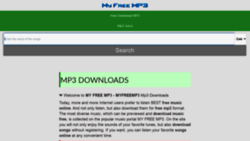 What My-free-mp3s.com website looked like in 2020 (3 years ago)