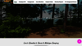 What Michcampgrounds.com website looked like in 2020 (3 years ago)