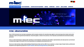 What M-tec.com website looked like in 2020 (3 years ago)