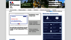 What Mayenne.gouv.fr website looked like in 2020 (3 years ago)