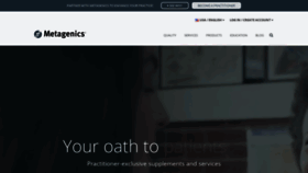 What Metagenics.com website looked like in 2020 (3 years ago)