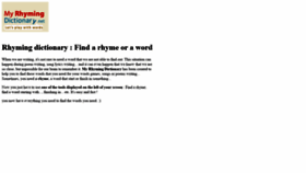 What My-rhyming-dictionary.net website looked like in 2020 (6 years ago)