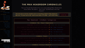 What Maxheadroom.com website looked like in 2020 (3 years ago)