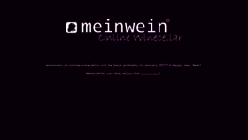 What Meinwein.ch website looked like in 2020 (3 years ago)