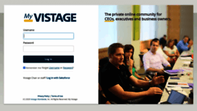 What Myvistage.com website looked like in 2020 (3 years ago)
