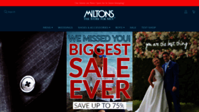 What Miltons.com website looked like in 2020 (3 years ago)