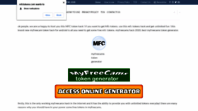 What Mfctokens.com website looked like in 2020 (3 years ago)