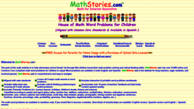 What Mathstories.com website looked like in 2020 (3 years ago)