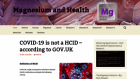 What Magnesiumandhealth.com website looked like in 2020 (3 years ago)