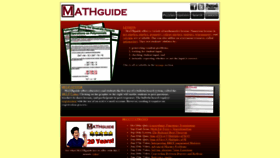 What Mathguide.com website looked like in 2020 (3 years ago)