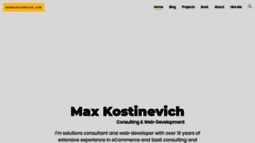 What Maxkostinevich.com website looked like in 2020 (3 years ago)