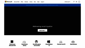 What Microsoft.co website looked like in 2020 (3 years ago)