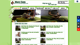 What Momcare.vn website looked like in 2020 (3 years ago)