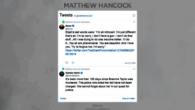 What Matthewhancock.com website looked like in 2020 (3 years ago)