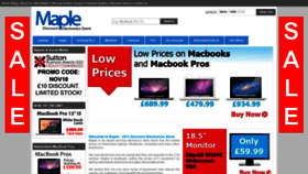 What Mapleuk.co.uk website looked like in 2020 (5 years ago)