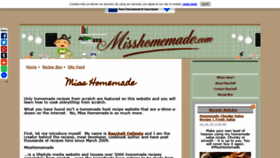 What Misshomemade.com website looked like in 2020 (3 years ago)