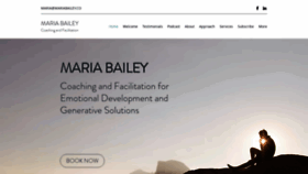 What Mariabailey.co website looked like in 2020 (3 years ago)