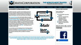 What Mathcorp.com website looked like in 2020 (3 years ago)