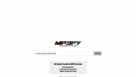 What Mp3fy.org website looked like in 2020 (3 years ago)