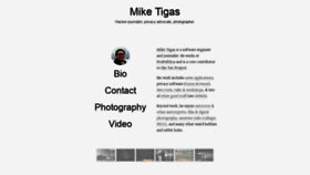 What Mike.tig.as website looked like in 2020 (3 years ago)