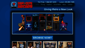 What Mancavearcade.ca website looked like in 2020 (3 years ago)