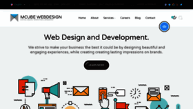 What Mcubewebdesign.com website looked like in 2020 (5 years ago)