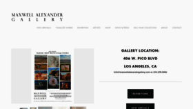What Maxwellalexandergallery.com website looked like in 2020 (3 years ago)