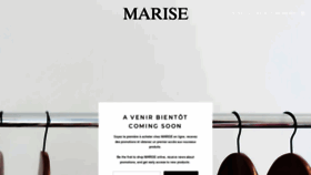 What Marise.ca website looked like in 2020 (3 years ago)