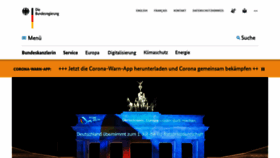 What M.bundesregierung.de website looked like in 2020 (3 years ago)