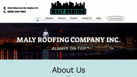What Malyroofing.com website looked like in 2020 (3 years ago)