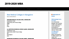 What Mba.ind.in website looked like in 2020 (3 years ago)