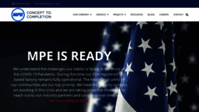 What Mpe-inc.com website looked like in 2020 (3 years ago)
