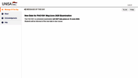 What Myexams.unisa.ac.za website looked like in 2020 (5 years ago)