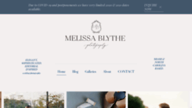 What Melissablythe.com website looked like in 2020 (3 years ago)