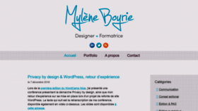 What Myleneboyrie.fr website looked like in 2020 (3 years ago)