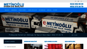 What Metinoglunakliyat.com website looked like in 2020 (3 years ago)