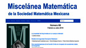 What Miscelaneamatematica.org website looked like in 2020 (3 years ago)