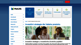 What Metlifepojistovna.cz website looked like in 2020 (3 years ago)
