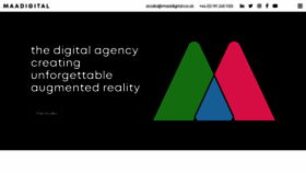 What Maadigital.co.uk website looked like in 2020 (3 years ago)