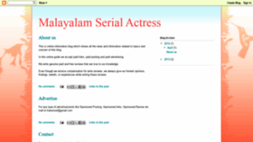 What Malayalam-serial-actress.blogspot.com website looked like in 2020 (3 years ago)
