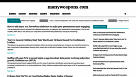 What Manyweapons.com website looked like in 2020 (3 years ago)