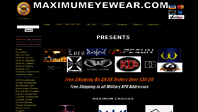 What Maximumeyewear.com website looked like in 2020 (3 years ago)