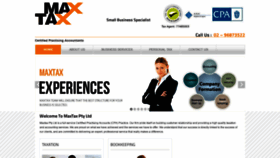 What Maxtax.com.au website looked like in 2020 (3 years ago)