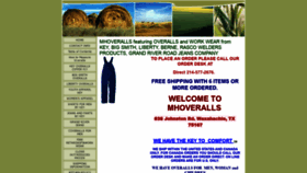 What Mhoveralls.com website looked like in 2020 (3 years ago)