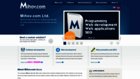 What Mihov.com website looked like in 2020 (3 years ago)
