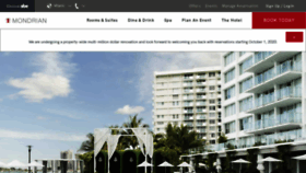 What Mondrian-miami.com website looked like in 2020 (3 years ago)