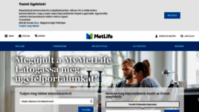What Metlife.hu website looked like in 2020 (3 years ago)